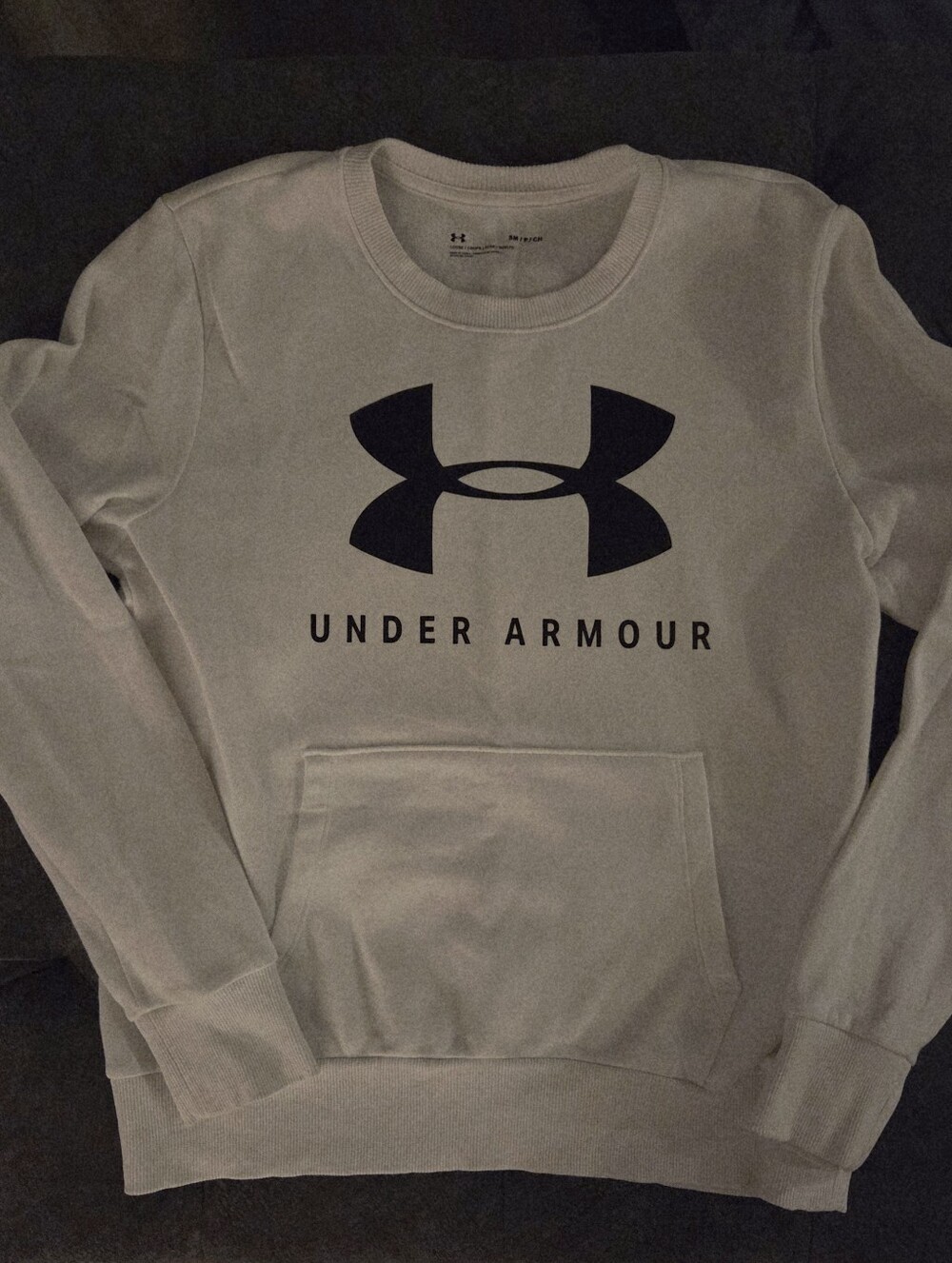 Under Armour Womens White Crewneck Sweatshirt Size Small
